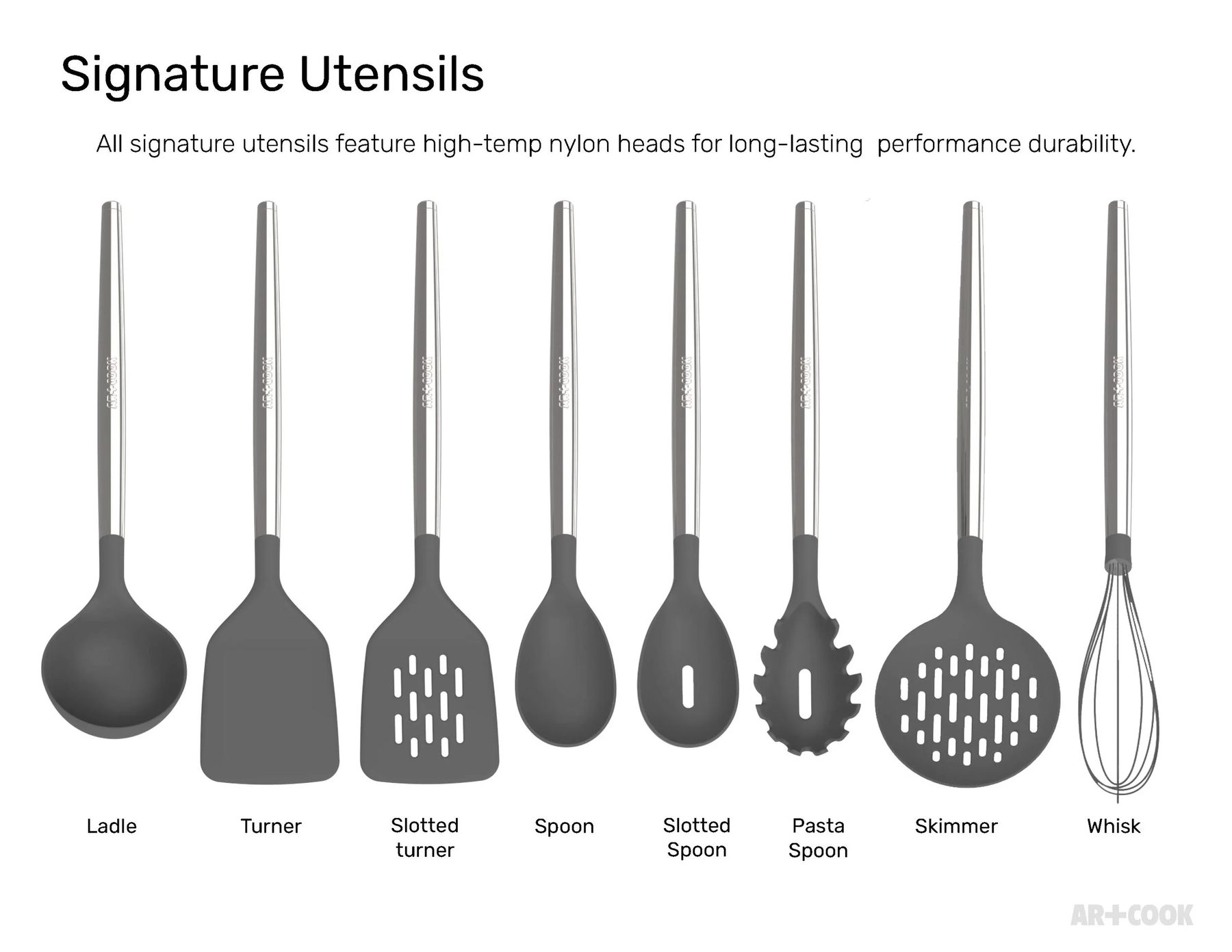 Art+Cook Signature Utensils — full eight-piece lineup