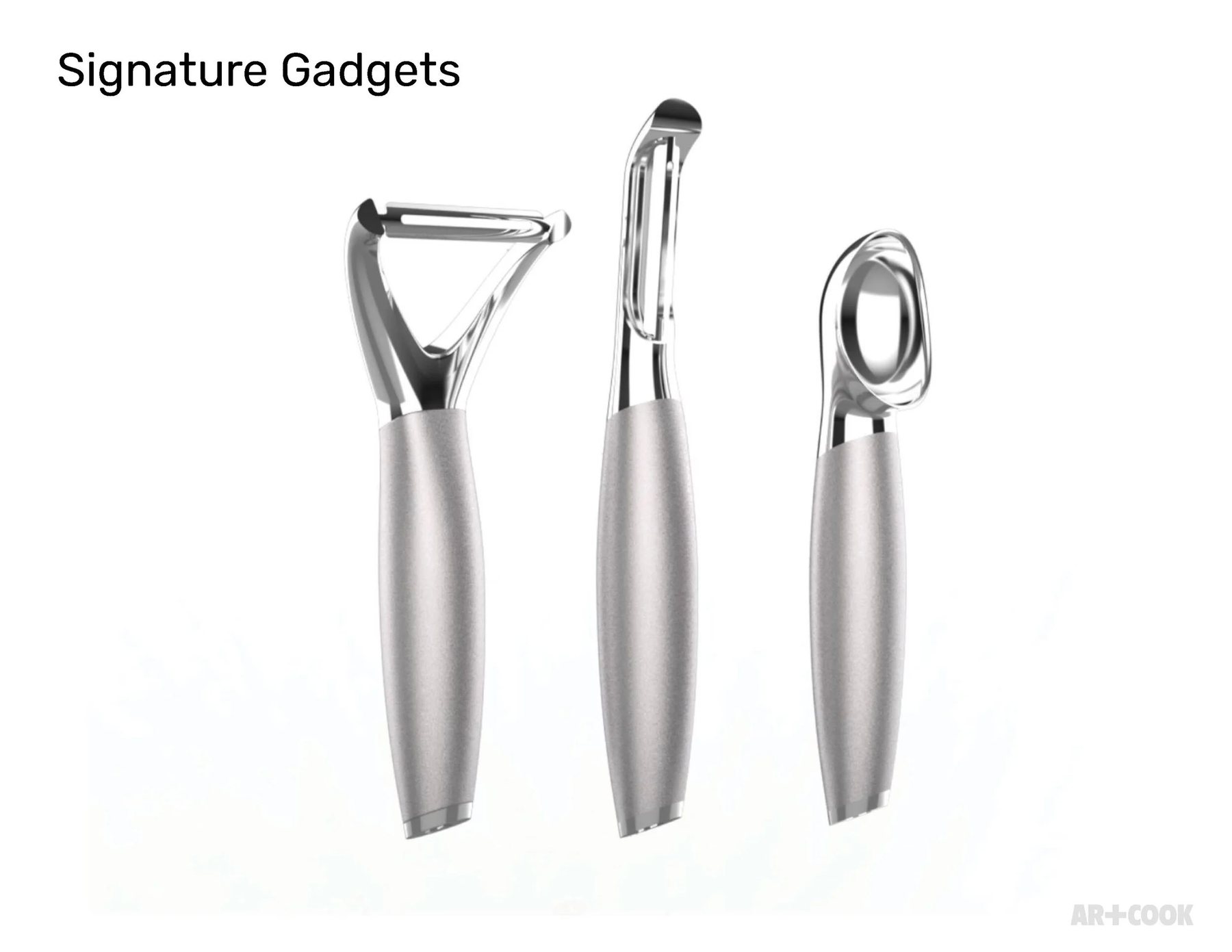 Art+Cook Signature Gadgets — individual tool renders